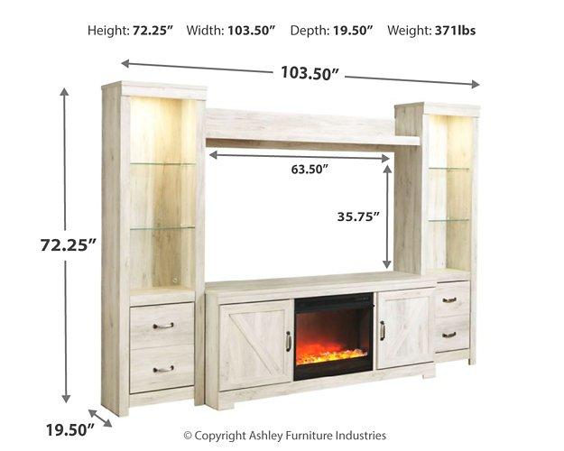 Bellaby 4-Piece Entertainment Center with Fireplace