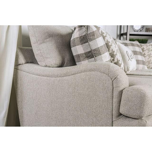 Christine Light Gray Love Seat