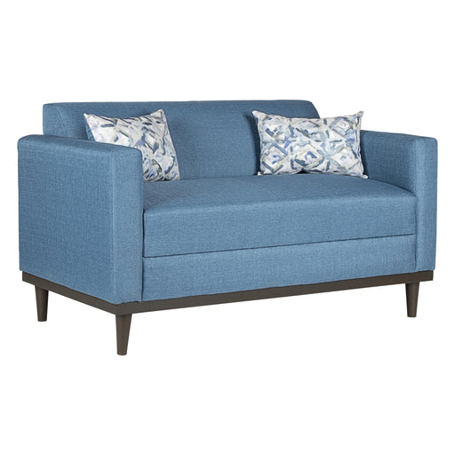 AIDEN LOVESEAT W/2 THROW PILLOWS-BLUE image