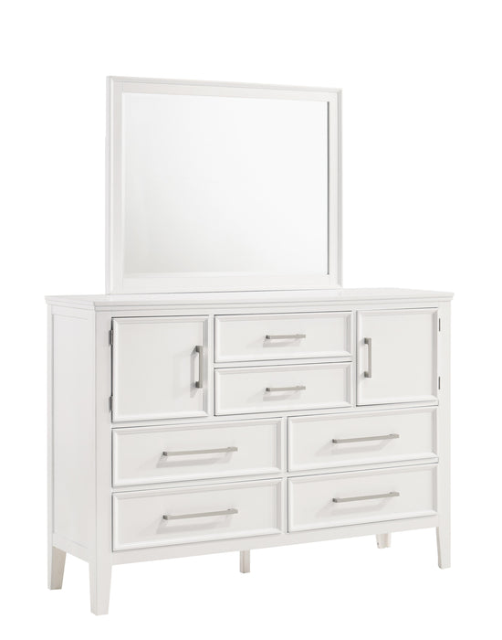 ANDOVER 60" DRESSER W/DOORS-WHITE image