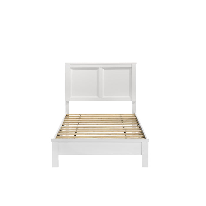 ARIES 3/3 T PANEL BED-HB/FB/RAILS-WHITE