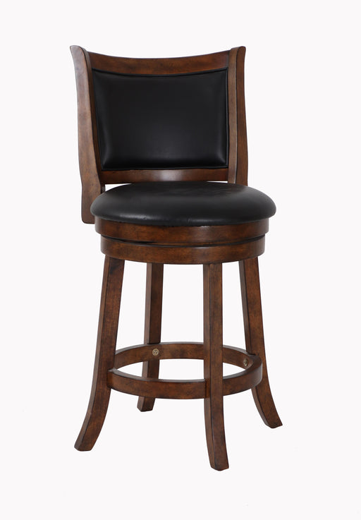 BRISTOL 24" COUNTER STOOL-DK BROWN W/PU SEAT image