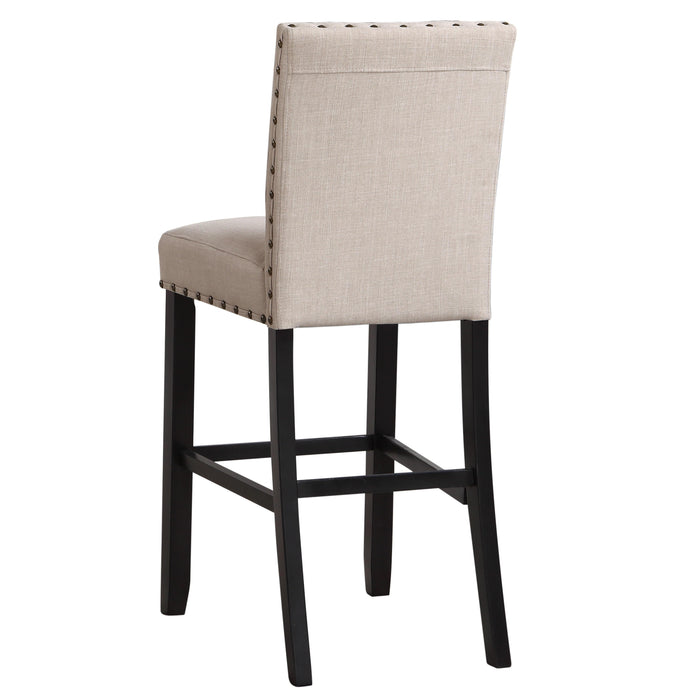 CRISPIN NATURAL BEIGE BAR CHAIR- (2/ Ctn)