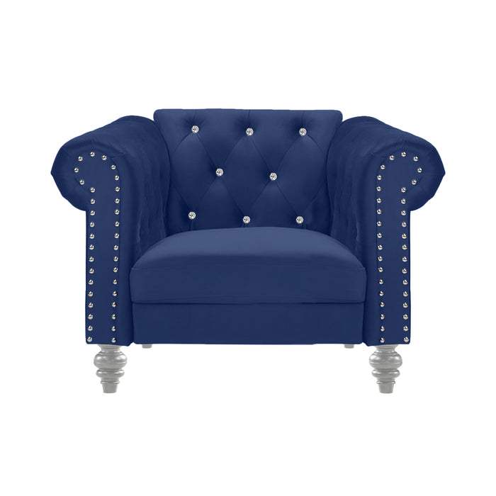 EMMA CRYSTAL CHAIR-ROYAL BLUE