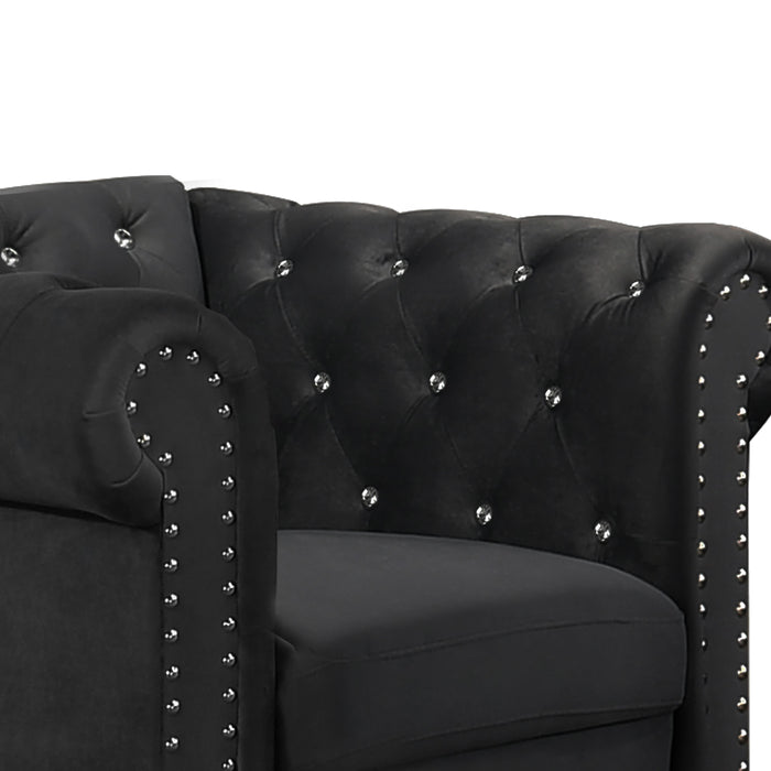 EMMA CRYSTAL CHAIR-BLACK