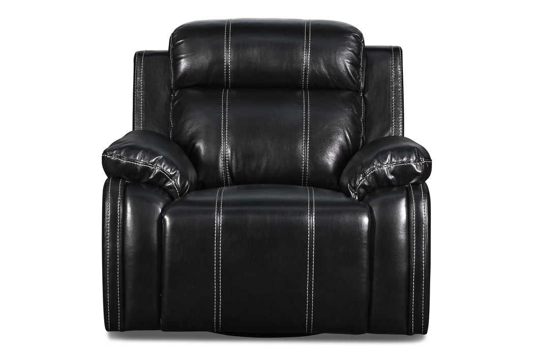 FUSION SWIVEL GLIDER RECLINER W/PWR FTRST-EBONY