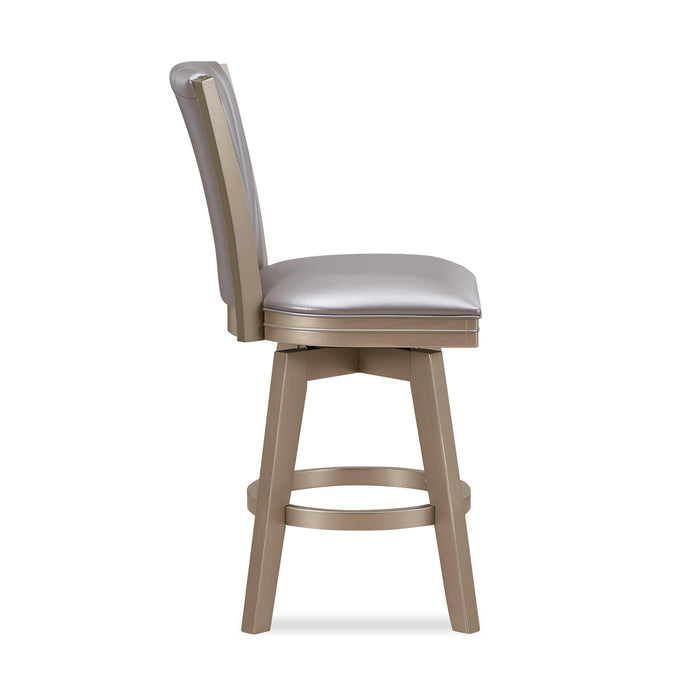 JAZZ  24" SWIVEL COUNTER STOOL-PEARL/GOLD