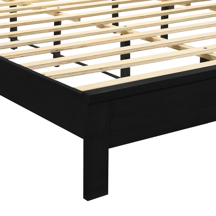 LEO 5/0 Q SLAT BED-HB/FB/RAILS-BLACK