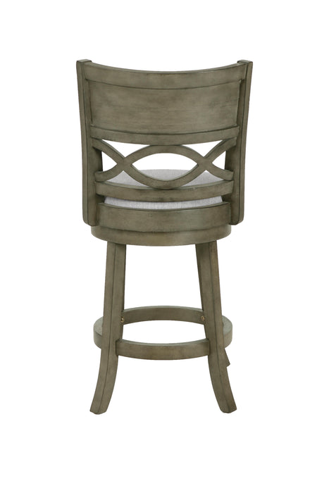 MANCHESTER 24" COUNTER STOOL-ANT GRAY W/FABRIC SEAT