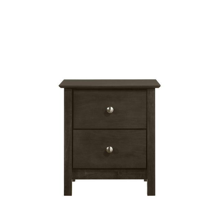 ZODIAC 2 DRAWER NIGHTSTAND-GRAY